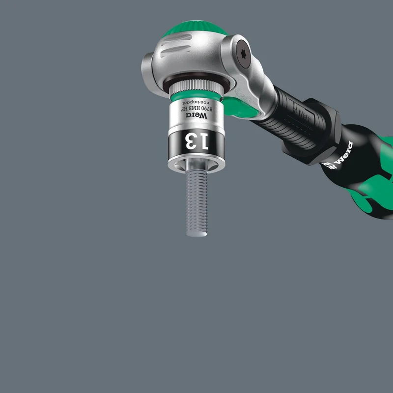 WERA Steckschlüsselsatz 8100 SB HF 1, 13-teilig, 3/8 Zoll, Textilbox, Zyklop Metal Switch