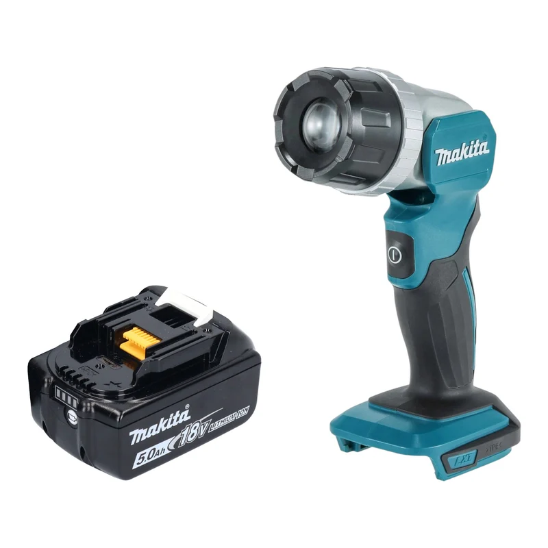 Makita DML 808 T1 Akku Handstrahler 14,4 / 18 V 190 lm LED + 1x Akku 5,0 Ah - ohne Ladegerät