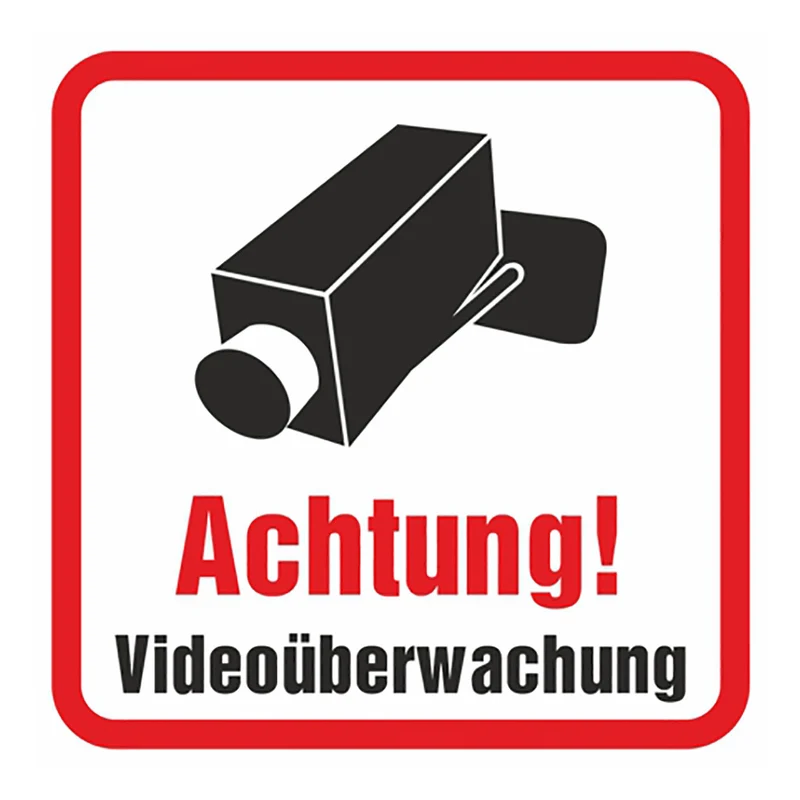 Aufkleber - Achtung! Videoüberwachung