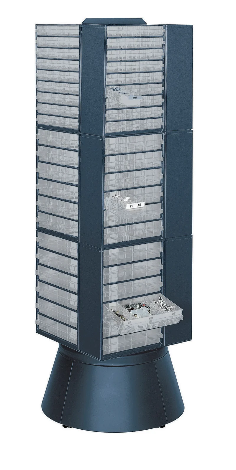 RAACO Drehturm für Stahlmagazine Serie 900 – 680x680x1600 mm, dunkelblau
