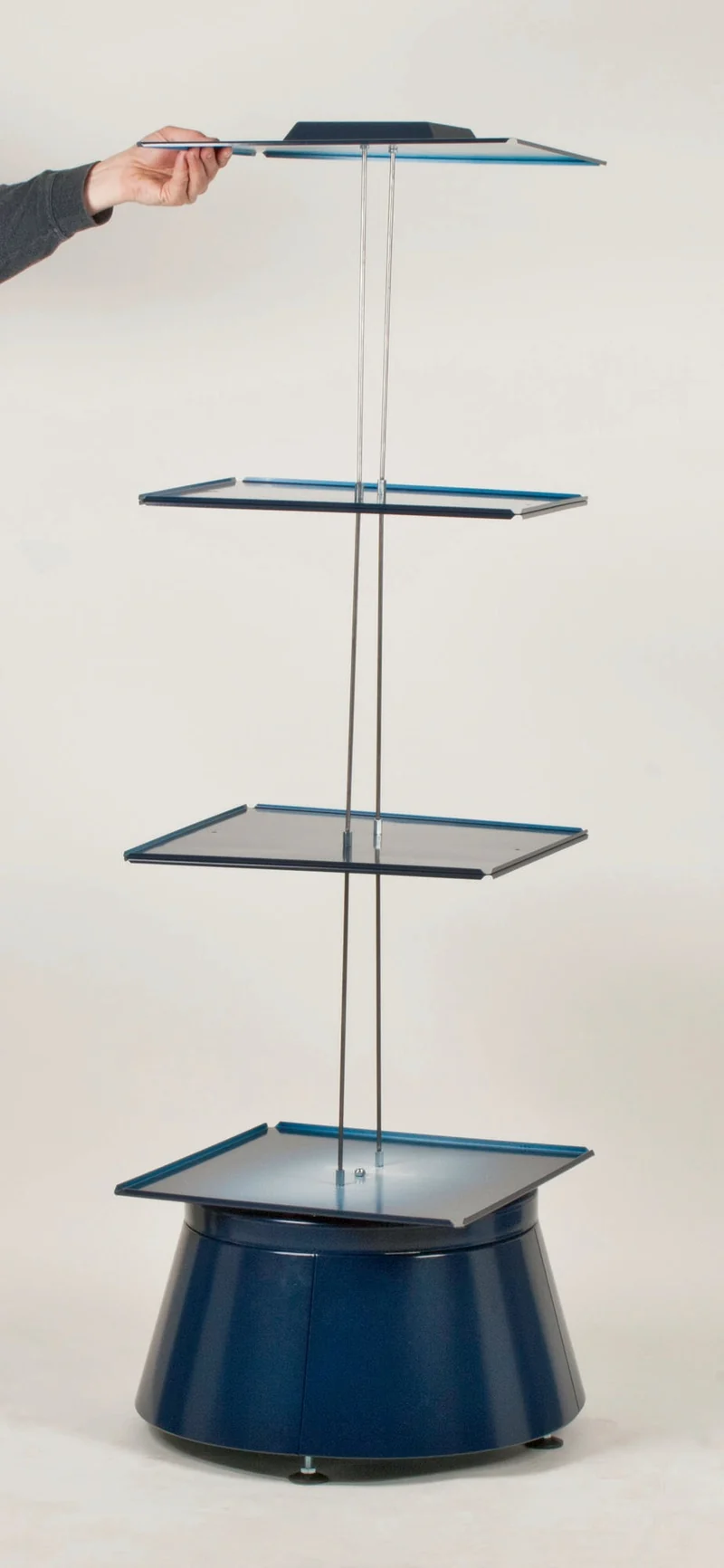 RAACO Drehturm für Stahlmagazine Serie 900 – 680x680x1600 mm, dunkelblau