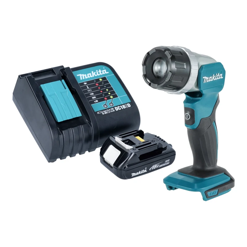 Makita DML 808 SY1 Akku Handstrahler 14,4 / 18 V 190 lm LED + 1x Akku 1,5 Ah + Ladegerät
