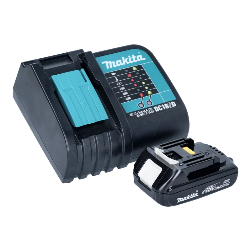 Makita DML 808 SY1 Akku Handstrahler 14,4 / 18 V 190 lm LED + 1x Akku 1,5 Ah + Ladegerät
