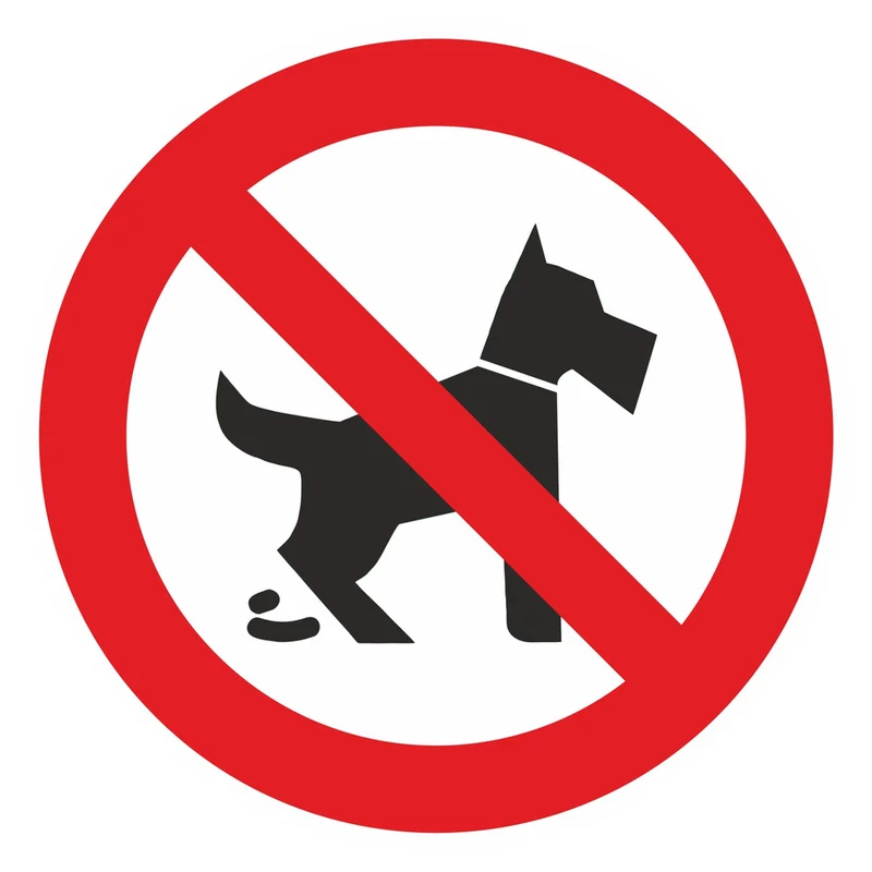 Verbotsschild - Hier kein Hundeklo