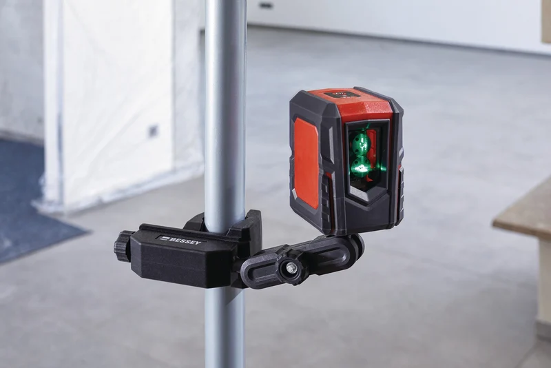 BESSEY Halterung Gewinde 1/4 Zoll – Flexible Montagestützen-Halterung für Laser, Kamera & Bauleuchte