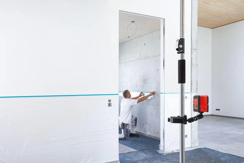 BESSEY Halterung Gewinde 1/4 Zoll – Flexible Montagestützen-Halterung für Laser, Kamera & Bauleuchte