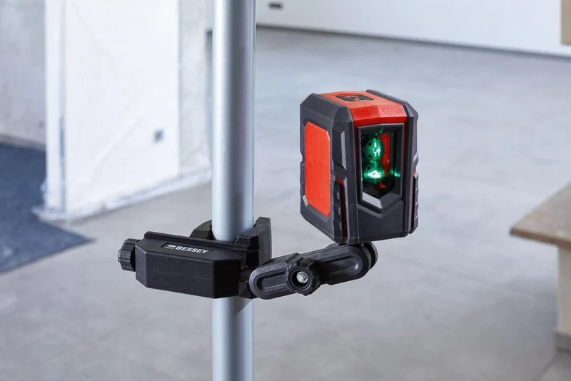 BESSEY Halterung Gewinde 1/4 Zoll – Flexible Montagestützen-Halterung für Laser, Kamera & Bauleuchte
