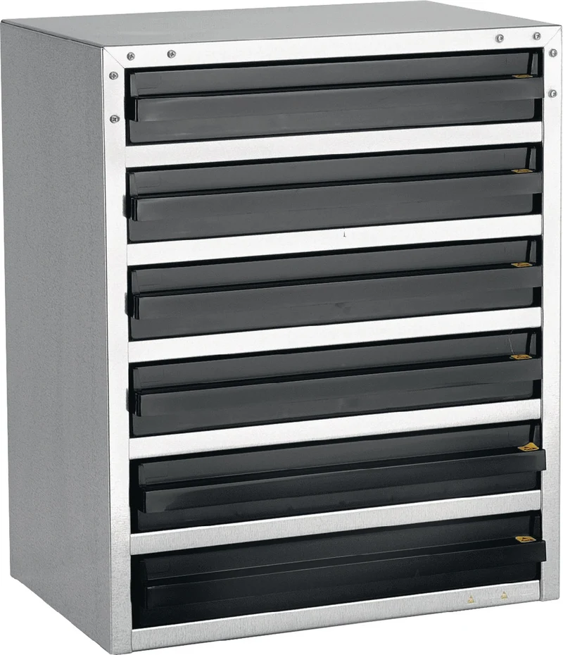 RAACO Kleinteilemagazin ESD 250/6-3 Stahl 6 Schubladen ESD-PP