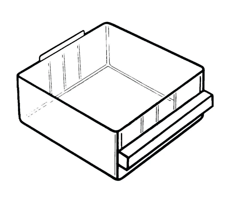 raaco Ersatz-Schublade 150-04 für Werkzeugschrank Art.Nr.795685, 139x155x64 mm, transparent