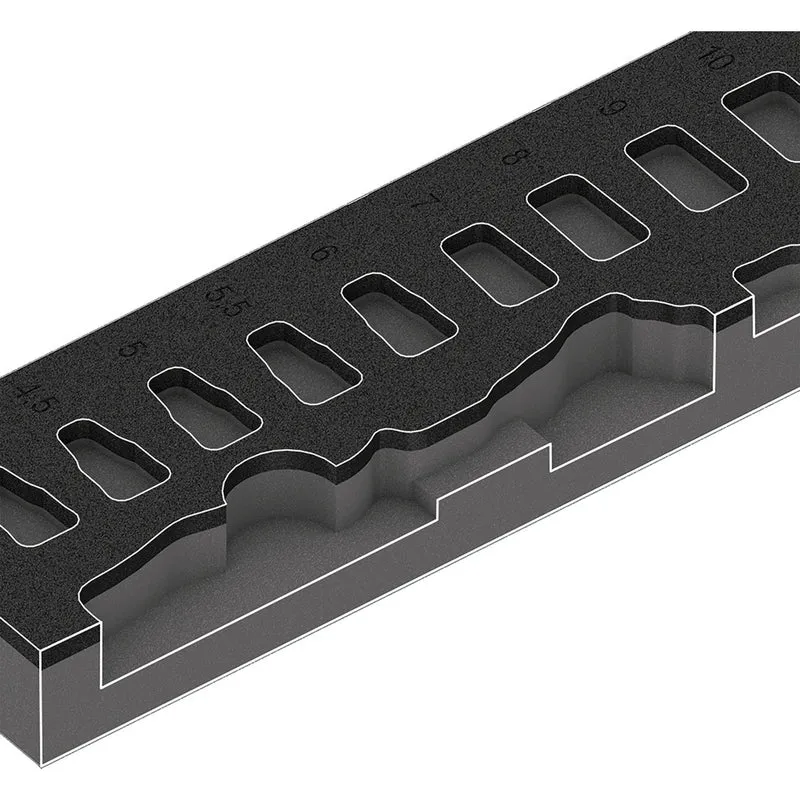 8000 A Zyklop Knarre 1/4" Set 1 9720 / 37-teilig / mit Schaumstoffeinlage