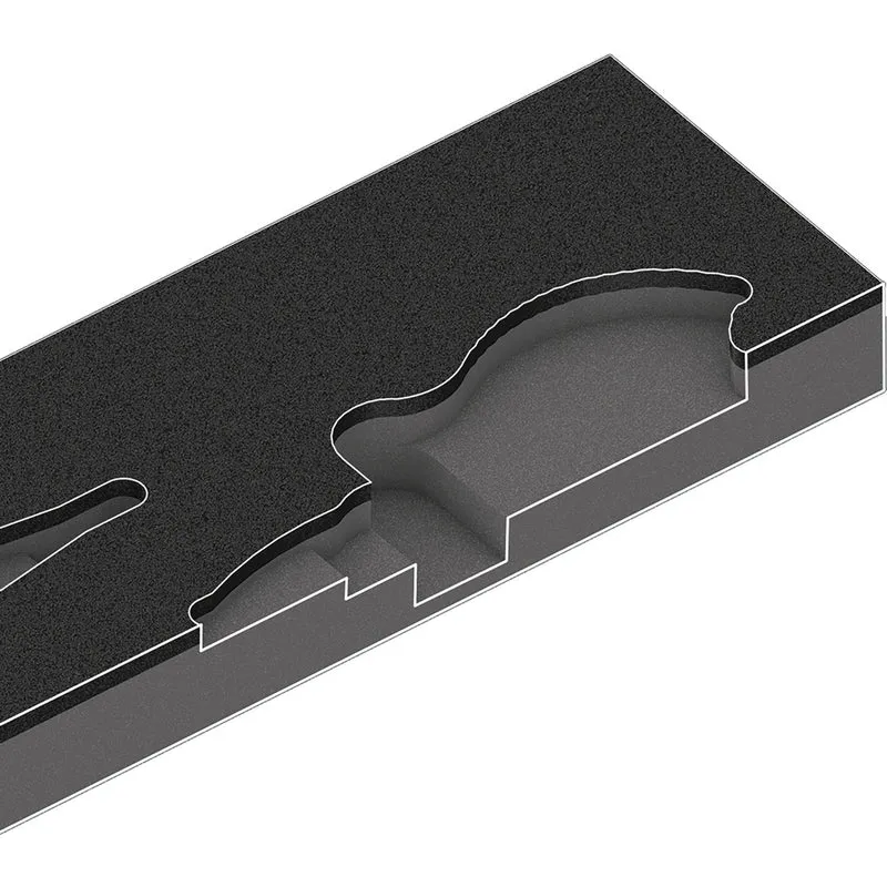 Zangen Set 2 9781 / 3-teilig / mit Schaumstoffeinlage