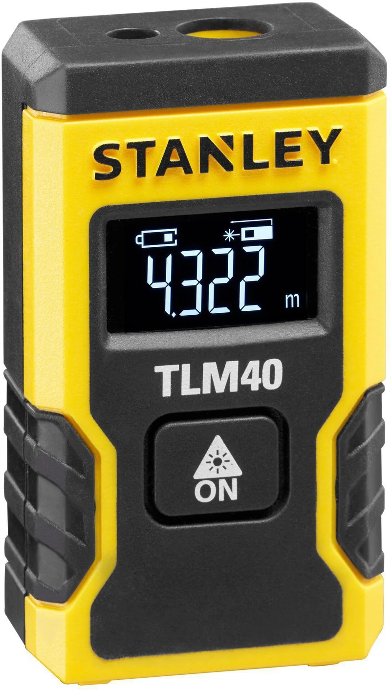 STANLEY Laserentfernungsmesser TLM 40 12 m ± 6 mm IP54 – Präzise Messung mit Ein-Knopf-Bedienung