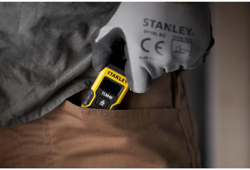 STANLEY Laserentfernungsmesser TLM 40 12 m ± 6 mm IP54 – Präzise Messung mit Ein-Knopf-Bedienung