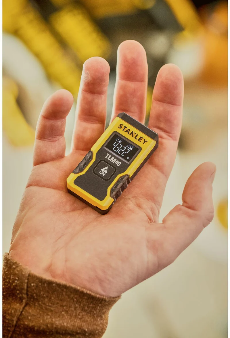 STANLEY Laserentfernungsmesser TLM 40 12 m ± 6 mm IP54 – Präzise Messung mit Ein-Knopf-Bedienung