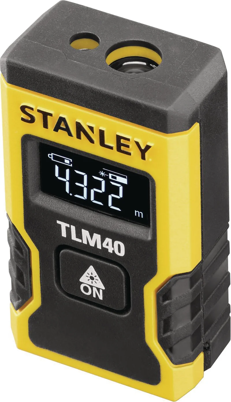 STANLEY Laserentfernungsmesser TLM 40 12 m ± 6 mm IP54 – Präzise Messung mit Ein-Knopf-Bedienung