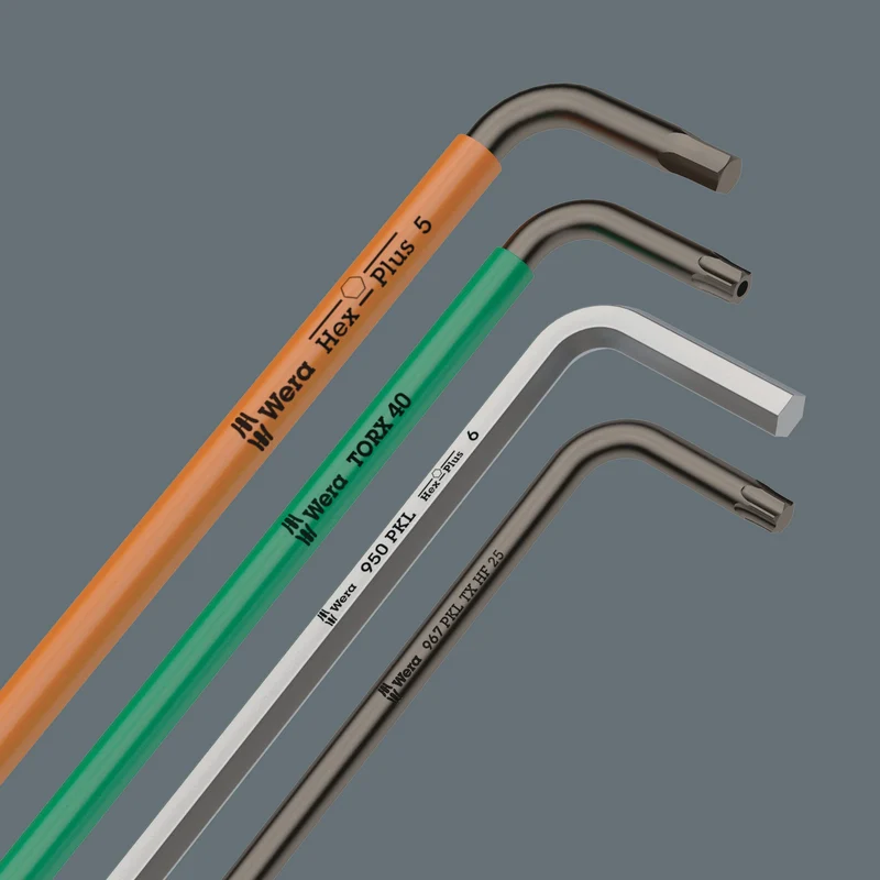 WERA Winkelschraubendrehersatz 950/9 Hex-Plus Imperial 1, 9-teilig, zöllig, mit Kugelkopf