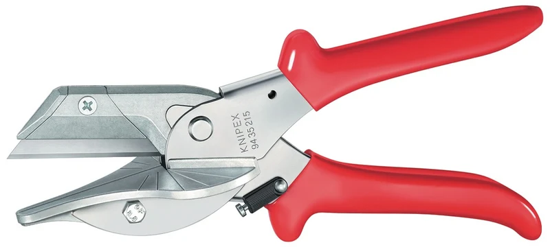 KNIPEX Gehrungsschere 215 mm – Präzise 45°-Schnitte für Kunststoff, Gummi & Holzprofile