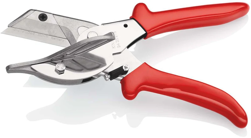 KNIPEX Gehrungsschere 215 mm – Präzise 45°-Schnitte für Kunststoff, Gummi & Holzprofile