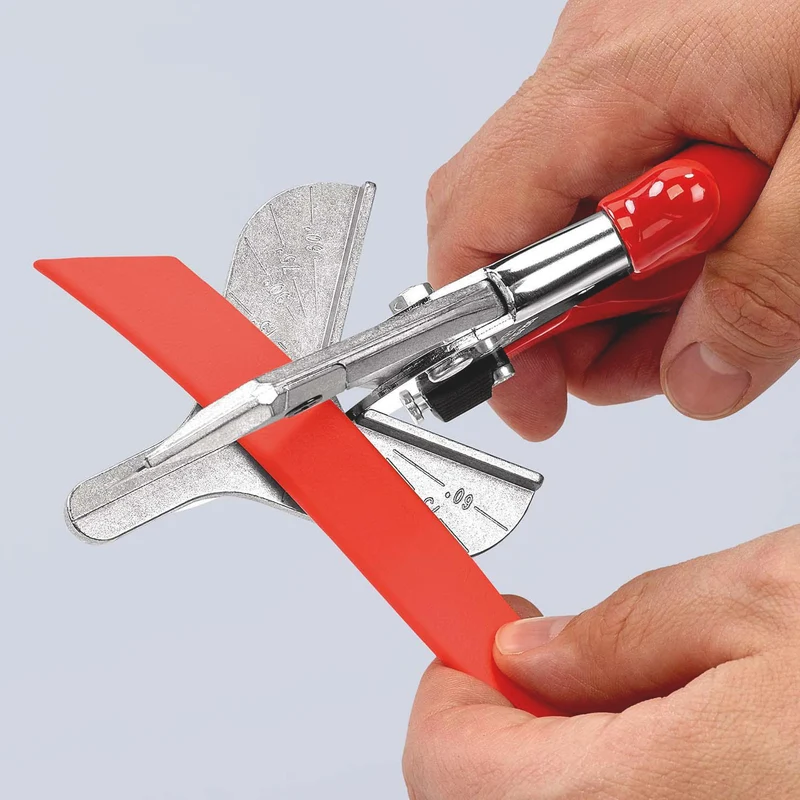 KNIPEX Gehrungsschere 215 mm – Präzise 45°-Schnitte für Kunststoff, Gummi & Holzprofile