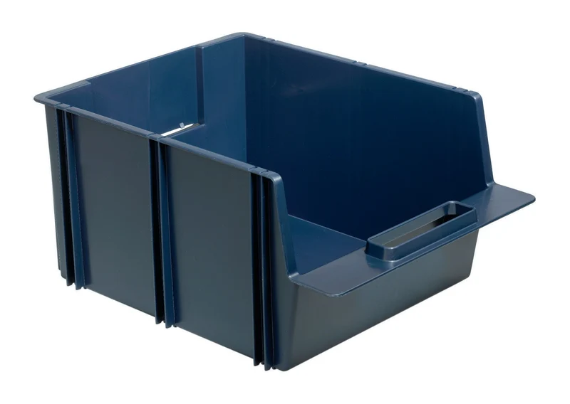 RAACO Regal-Schublade 280x375x186 mm für 31 mm Regalböden – 6 Stück, blau, PP