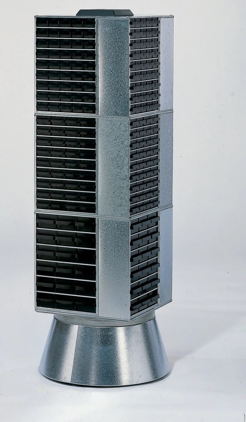 RAACO ESD Drehturm für Magazine Serie 900 – 680x680x1600 mm, leitfähig, galvanisiert