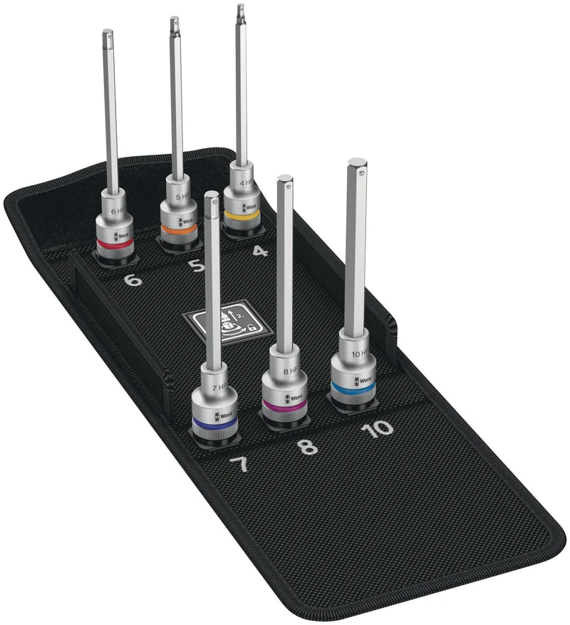 WERA Steckschlüsselsatz 8740 C HF 6-teilig 1/2 Zoll für Innen-6-kant mit Haltefunktion