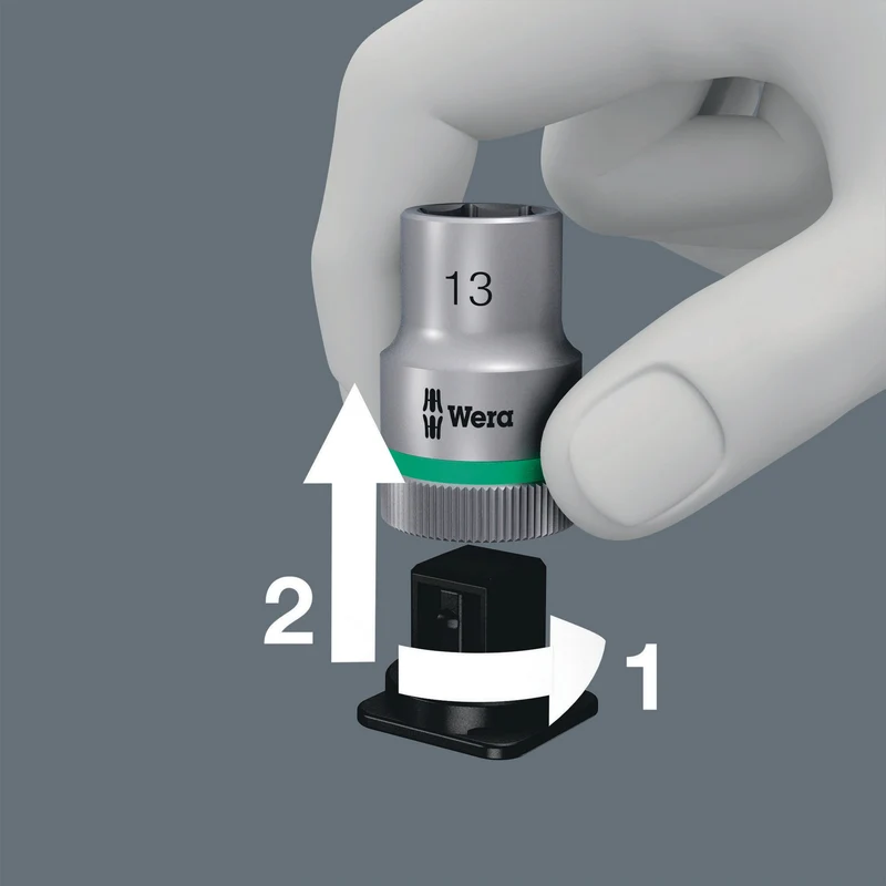 WERA Steckschlüsselsatz 8740 C HF 6-teilig 1/2 Zoll für Innen-6-kant mit Haltefunktion