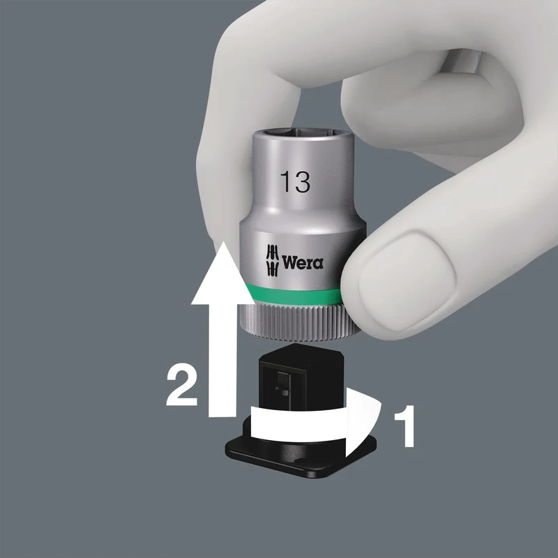 WERA Steckschlüsselsatz 8740 C HF 6-teilig 1/2 Zoll für Innen-6-kant mit Haltefunktion