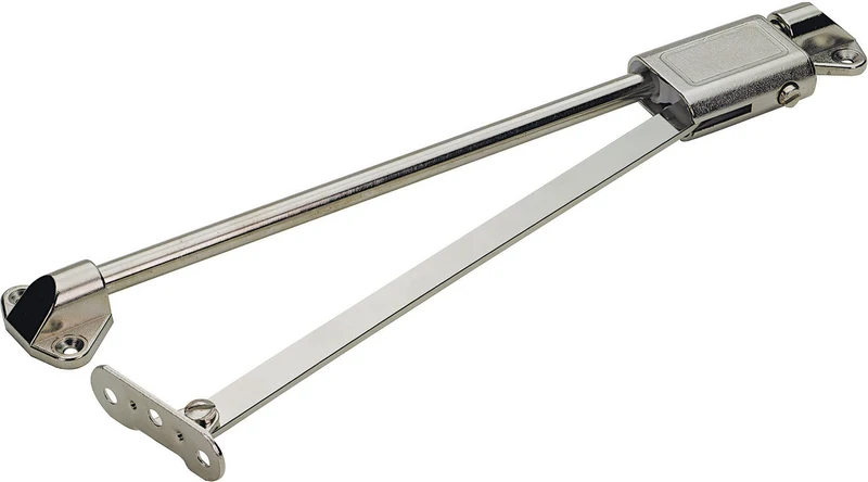 HETTICH Bremsklappenhalter STA vernickelt 350 mm – Stahl-Klappenhalter mit Bremskraftsystem