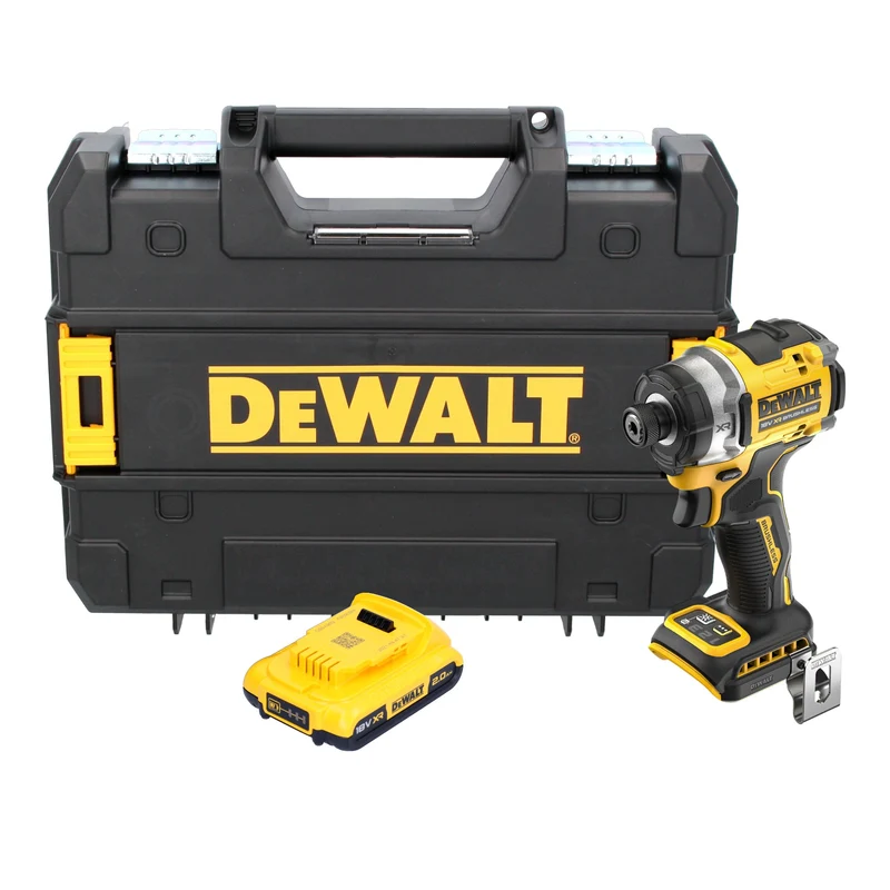 DeWalt DCF 860 NT Akku Schlagschrauber 18 V 282 Nm 1/4" Brushless + 1x Akku 2,0 Ah + TSTAK - ohne Ladegerät
