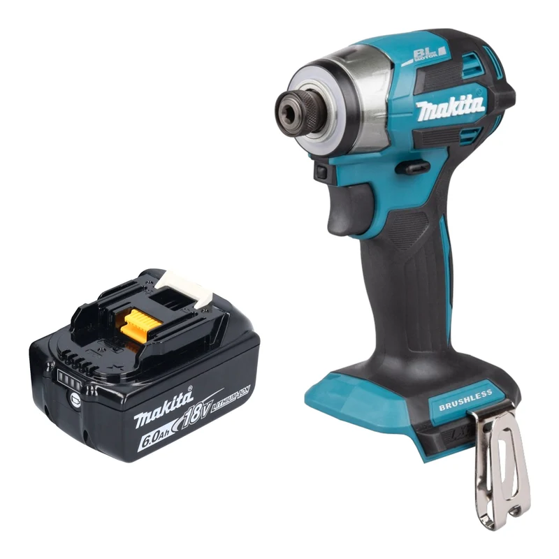 Makita DTD 173 G1 Akku Schlagschrauber 18 V 180 Nm 1/4“ Brushless + 1x Akku 6,0 Ah - ohne Ladegerät