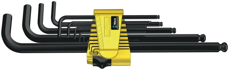 WERA Winkelschraubendrehersatz 950/13 Hex-Plus Imperial 1, 13-teilig, zöllig, mit Kugelkopf