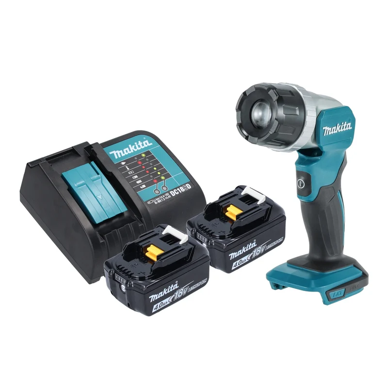 Makita DML 808 SM Akku Handstrahler 14,4 / 18 V 190 lm LED + 2x Akku 4,0 Ah + Ladegerät