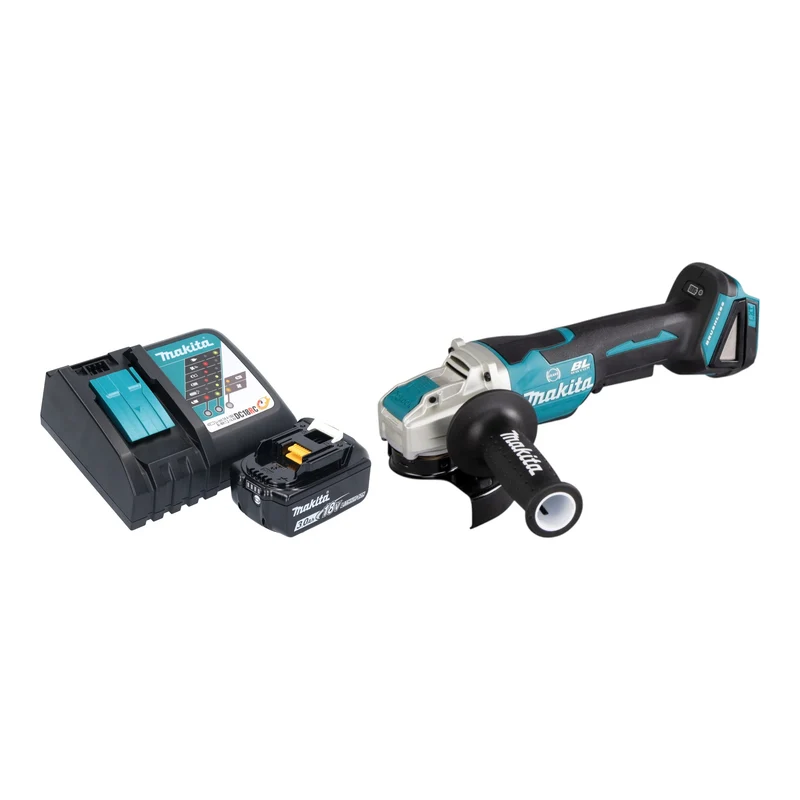 Makita DGA 520 RF1X1 Akku Winkelschleifer 18 V 125 mm X-LOCK Brushless + 1x Akku 3,0 Ah + Ladegerät