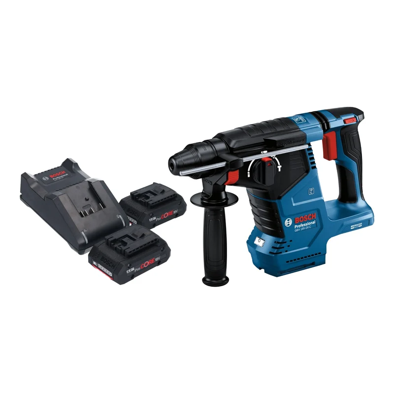 Bosch GBH 18V-24 C Professional Akku Bohrhammer 18 V 2,4 J Brushless SDS plus + 2x ProCORE Akku 4,0 Ah + Ladegerät