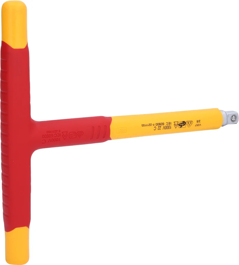 KS TOOLS 3/8" Isolierter T-Griff-Aufsteckschlüssel, 200mm ( 117.5240 )