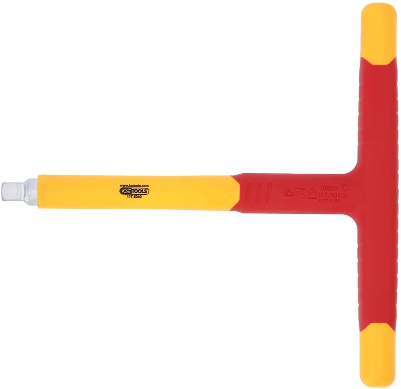 KS TOOLS 3/8" Isolierter T-Griff-Aufsteckschlüssel, 200mm ( 117.5240 )