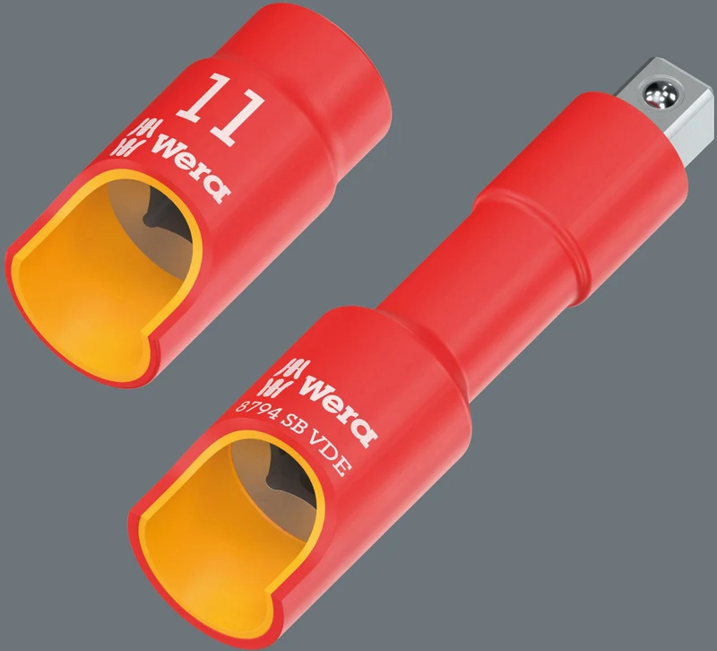 WERA 8794 LB VDE Verlängerung 3/8 Zoll, 166 mm, Innen-/Außenvierkant, isoliert bis 1000 V
