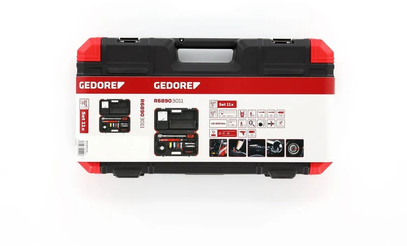 GEDORE RED Radmontageset R68903011 11-teilig mit Drehmomentschlüssel & Teleskopknarre