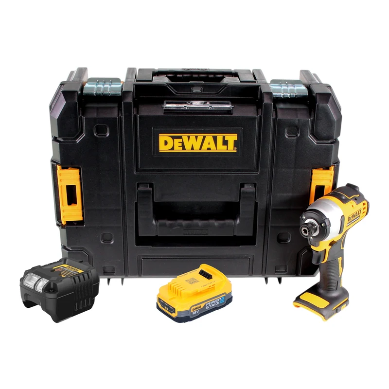 DeWalt DCF 809 E1T Akku Schlagschrauber 18 V Brushless + 1x Powerstack Akku 1,7 Ah + Ladegerät + TSTAK