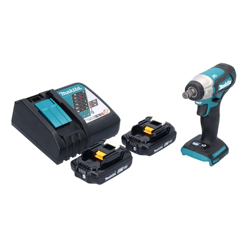 Makita DTW 181 RA Akku Schlagschrauber 18 V 210 Nm 1/2" Brushless + 2x Akku 2,0 Ah + Ladegerät