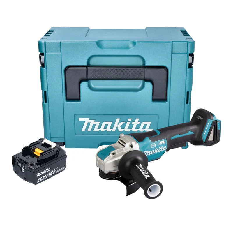 Makita DGA 520 M1JX1 Akku Winkelschleifer 18 V 125 mm X-LOCK Brushless + 1x Akku 4,0 Ah + Makpac - ohne Ladegerät