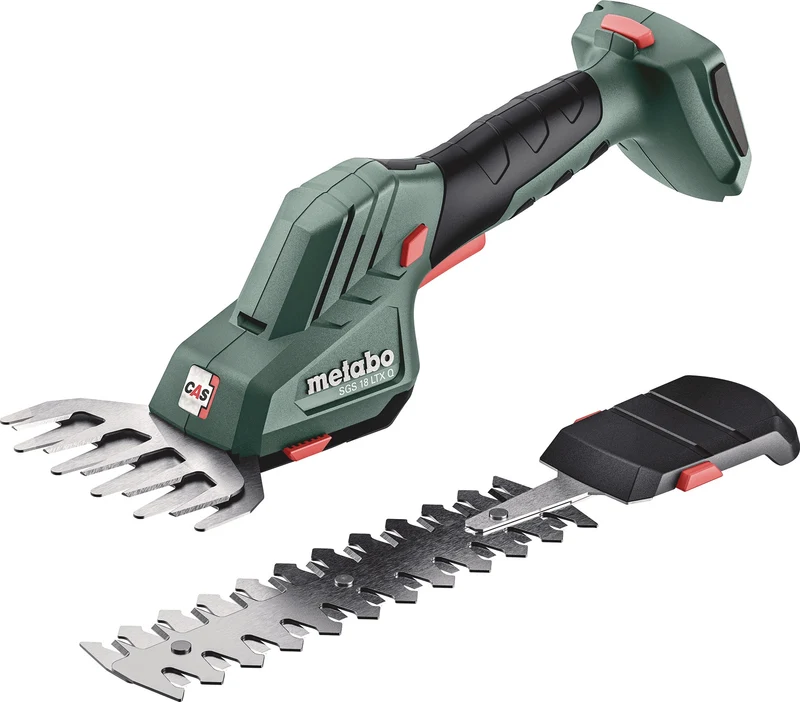 Metabo Akku-Strauch-/Grasschere SGS 18 LTX Q 18 V 20 cm – kabellos, werkzeugloser Messerwechsel