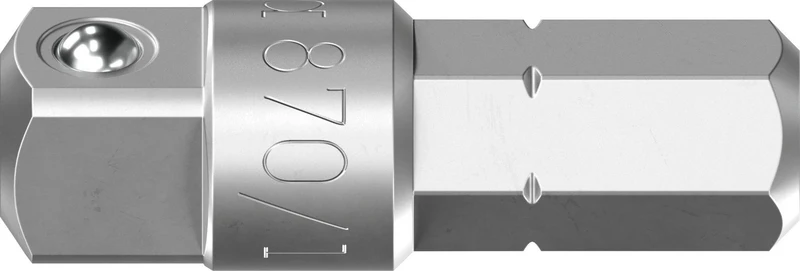 Wera Verbindungsteil 870/1 Außensechskant/Außenvierkant 1/4 Zoll, 25 mm, CV-Molybdän Stahl