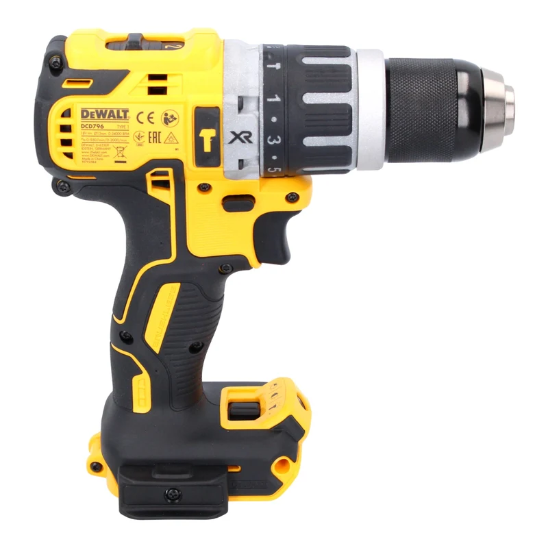 DeWalt DCD 796 E2 Akku Schlagbohrschrauber 18 V 70 Nm Brushless + 2x Powerstack Akku 1,7 Ah + Ladegerät