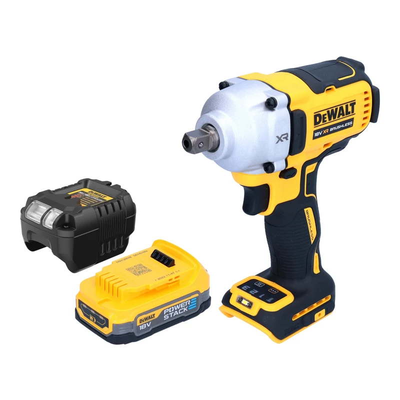 DeWalt DCF 892 E1 Akku Schlagschrauber 18 V 812 Nm 1/2" Brushless + 1x Powerstack Akku 1,7 Ah + Ladegerät