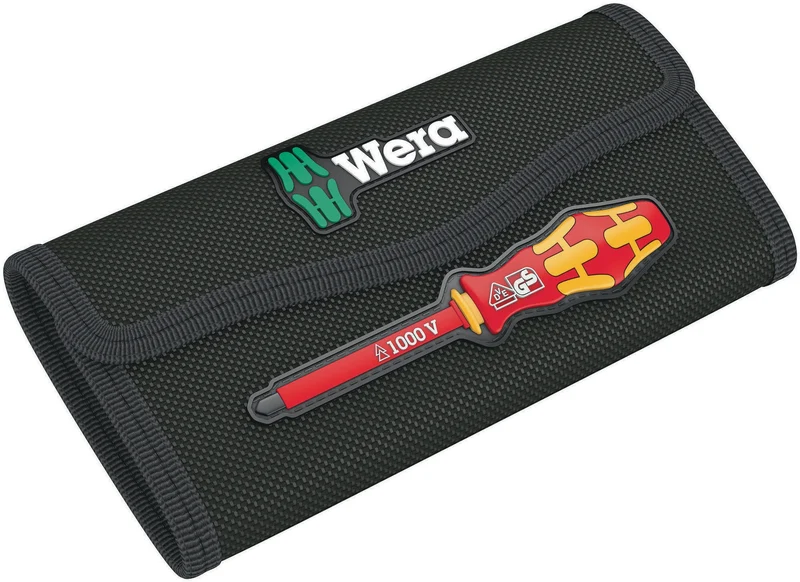 WERA Falttasche KK VDE 180x85mm leer Textil für max. 18 VDE Sätze