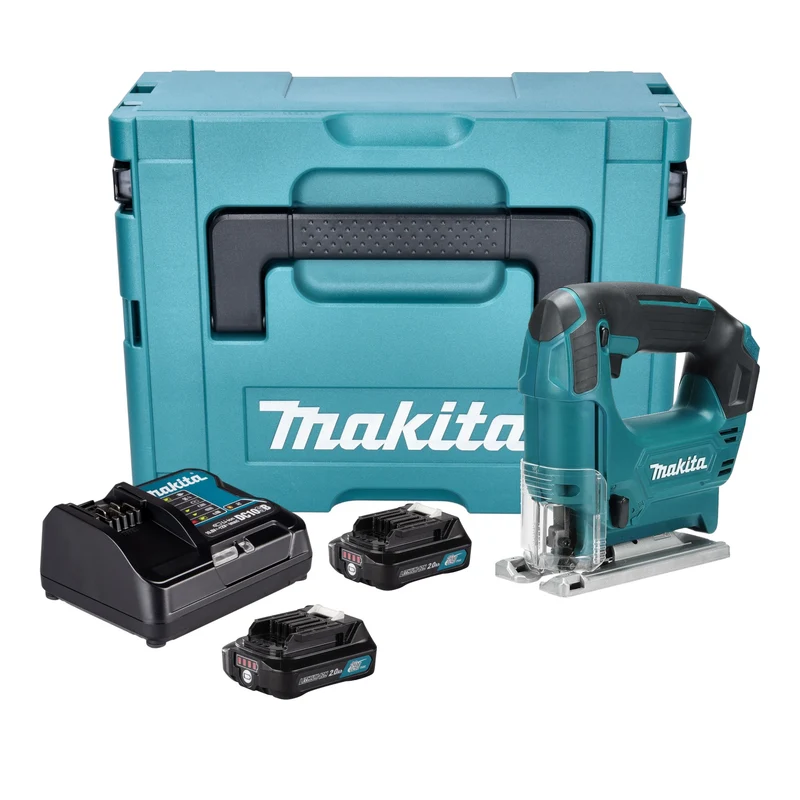 Makita JV 101 DSAJ Akku Stichsäge 12 V max. 65 mm + 2x Akku 2,0 Ah + Ladegerät + Makpac