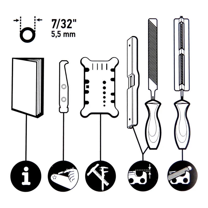Oregon Schärfwerkzeug Set 5,5 mm 6 tlg. in Tasche ( 558551 )