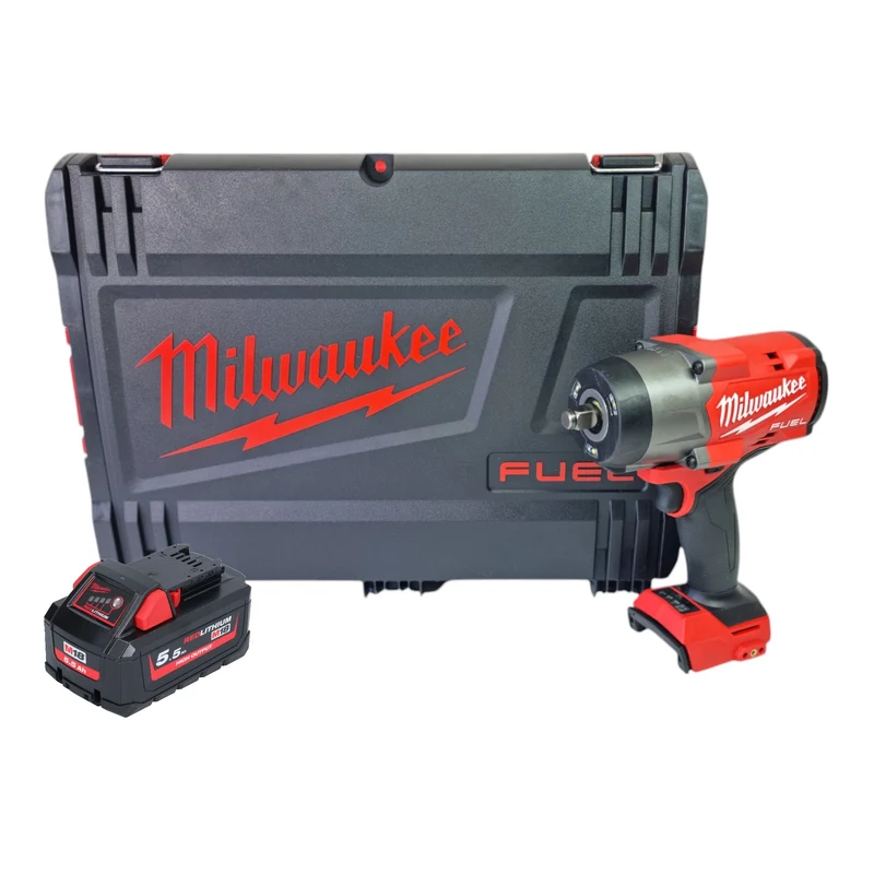 Milwaukee M18 FHIW2F12-551X Akku Schlagschrauber 18 V 1491 Nm 1/2" Brushless + 1x Akku 5,5 Ah + HD Box - ohne Ladegerät
